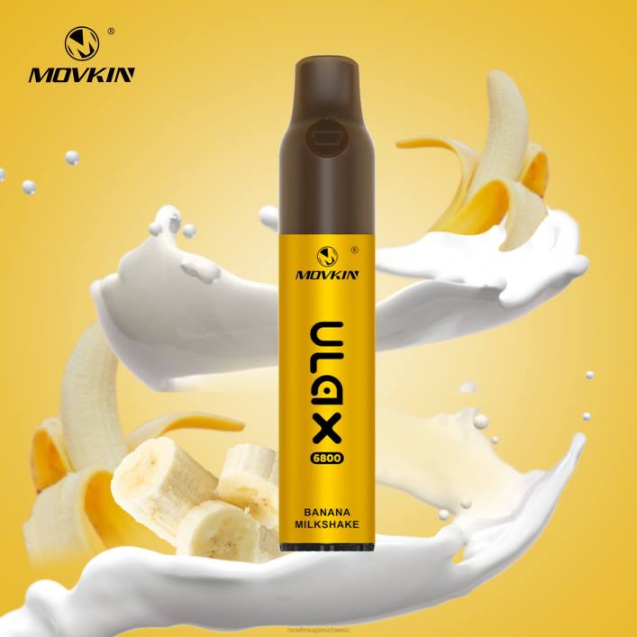 RandM Vape Rabattcode | RandM Movkin Ulax 00P265 6800 (Keramikspule), wiederaufladbares Einweg-Vape-Pod-Gerät Bananenmilchshake