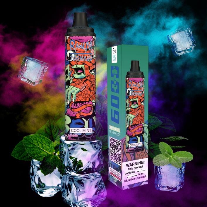 RandM Vape Kaufen | RandM Tornado 00P2282 6000 Airflow Control Vape Pod Gerät 1St frische Minze