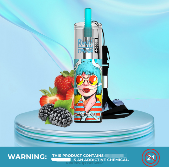 RandM Vape Kaufen GÃ¼nstig | RandM Tornado 00P284 10000 plus Airflow-Control-Vape-Gerät 1 Stk Dr. Blau